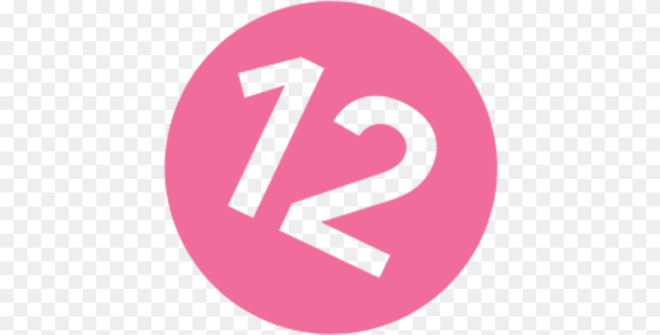 Pink Number 12, Symbol, Text, Disk Free Png
