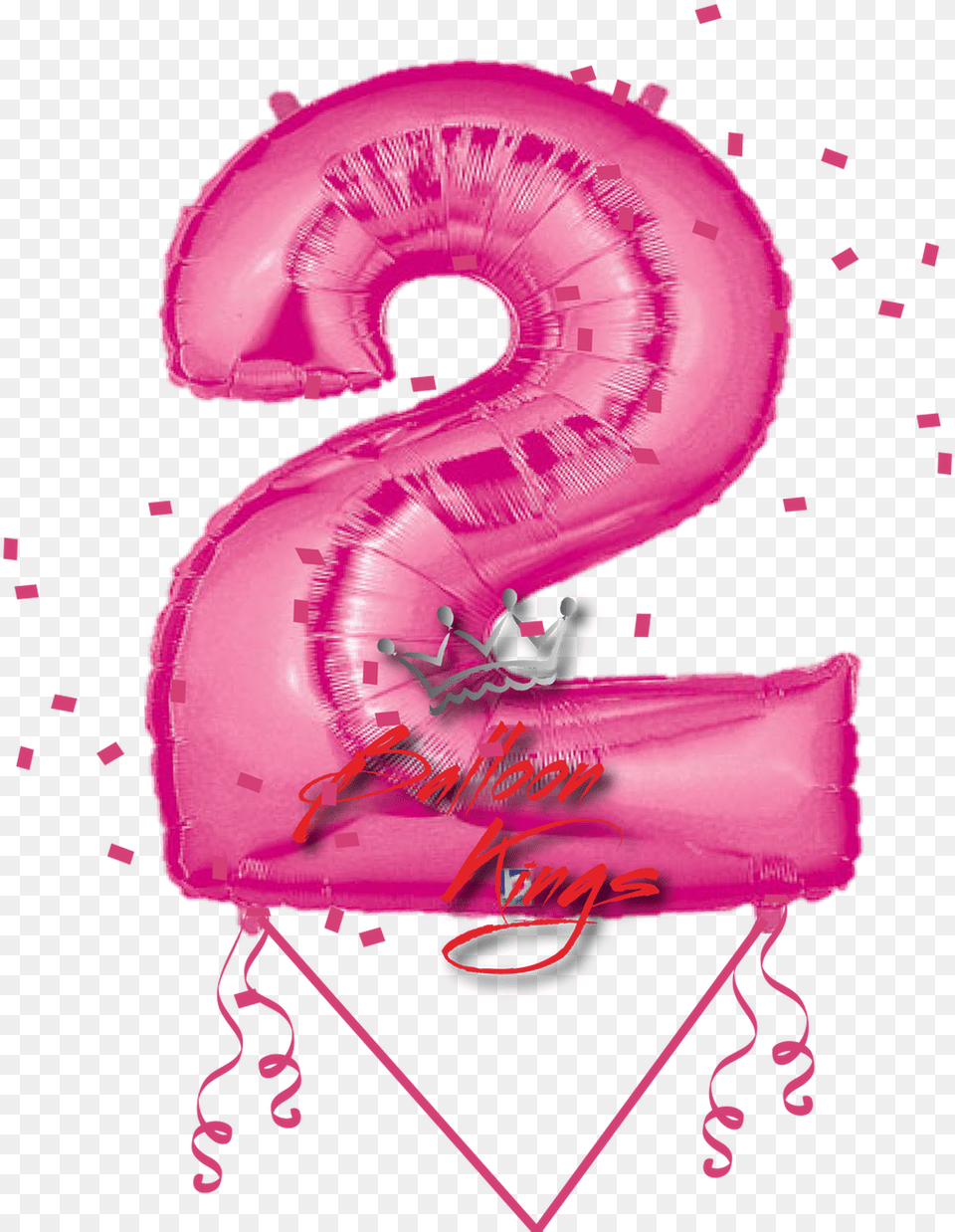 Pink Number Number 2 Balloon, Symbol, Text Free Png Download
