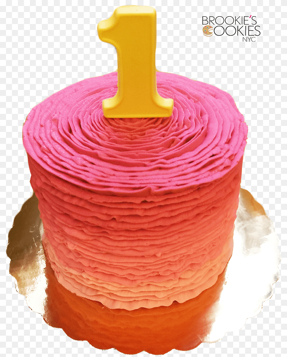 Pink Ombre Smash Cake Birthday Cake, Birthday Cake, Cream, Dessert, Food Free Transparent Png