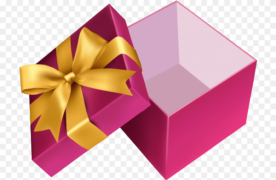Pink Open Gift Open Gift Box Png Image
