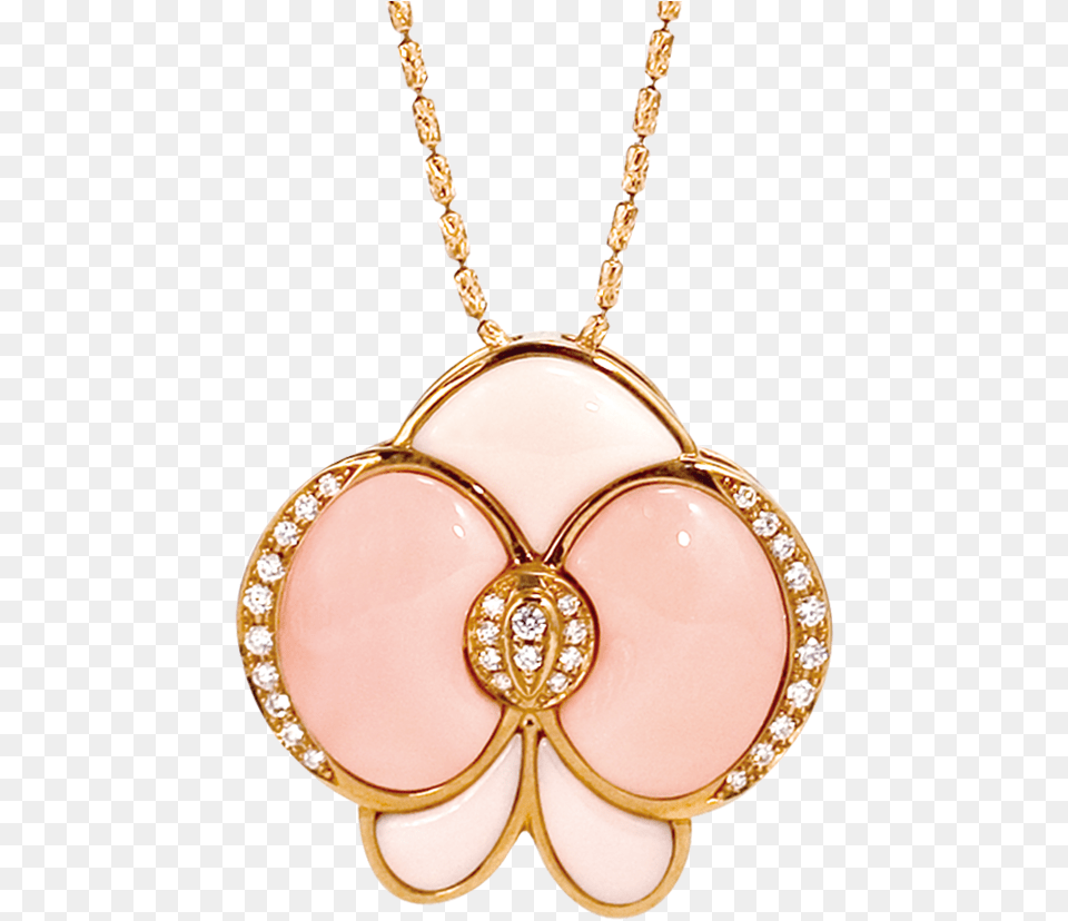 Pink Orchid Pendant, Accessories, Jewelry, Necklace Free Transparent Png