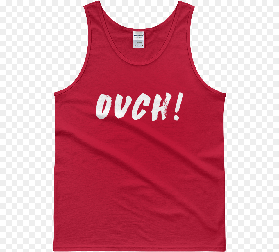 Pink Ouch Tank Top, Clothing, Tank Top, Vest, Undershirt Free Png Download