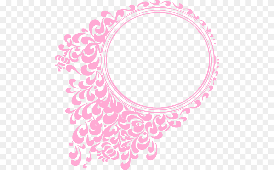 Pink Oval Frame Clip Art, Pattern Free Png Download