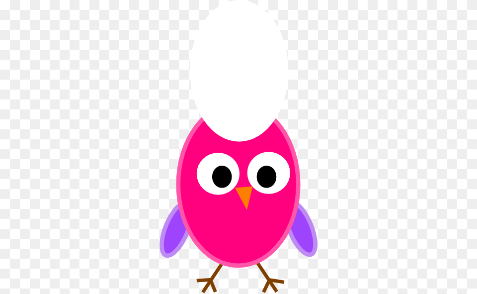 Pink Owl Clip Art At Clker Pink Owl Picture Frame, Animal, Bird Free Png Download