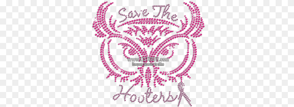 Pink Owl Design Amp Save The Hootess Iron On Rhinestone Decal, Pattern, Purple, Chandelier, Lamp Free Transparent Png