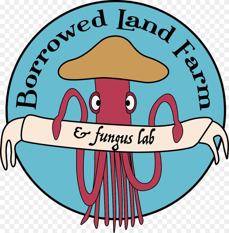 Pink Oyster Grain Spawn Borrowed Land Farm And Fungus Pleurotus Djamor, Logo, Clothing, Hat Png Image