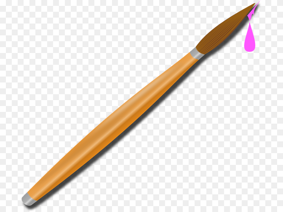 Pink Paintbrush Svg Clip Arts Paint Brush Drip, Device, Tool, Blade, Dagger Free Transparent Png