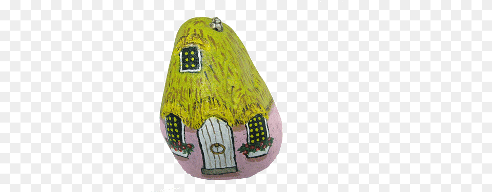 Pink Painted Rock Gnome Home Transparent Painted Rock, Food, Fruit, Plant, Produce Png