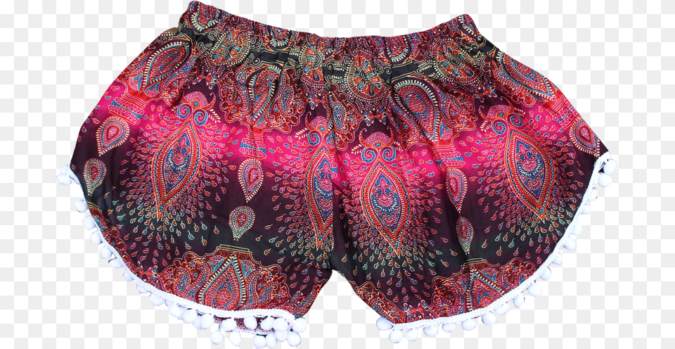 Pink Paisley Shorts Shorts, Clothing, Pattern, Blouse Free Transparent Png