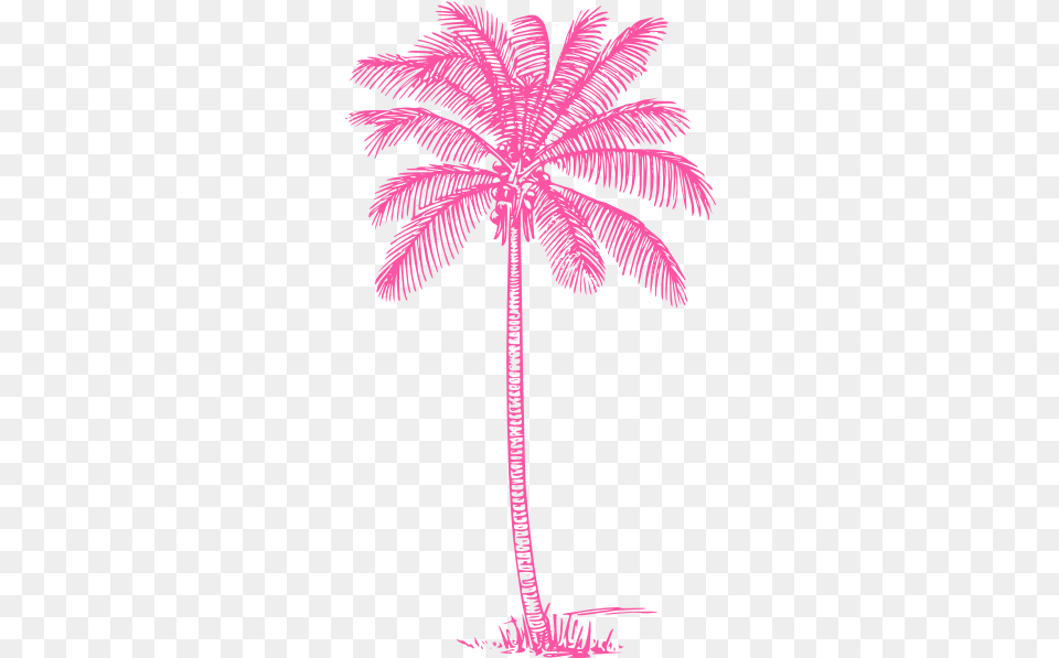 Pink Palm Tree Clip Art Vector Clip Art Pink Palm Tree, Palm Tree, Plant, Vegetation, Animal Free Png