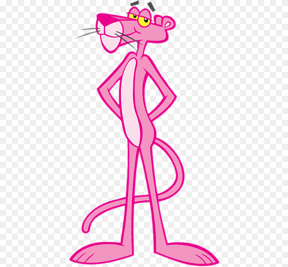 Pink Panther Paws Behind Back Pink Panther Background, Purple, Cartoon, Dynamite, Weapon Png Image