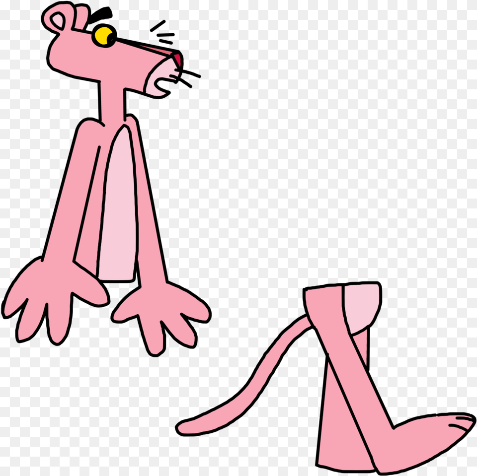 Pink Panther Sawed In Half, Cartoon, Animal, Kangaroo, Mammal Free Png Download