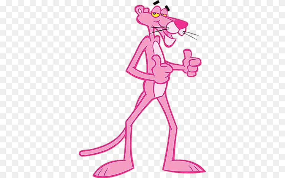 Pink Panther Thumbs Up, Cartoon, Bow, Weapon, Cutlery Png