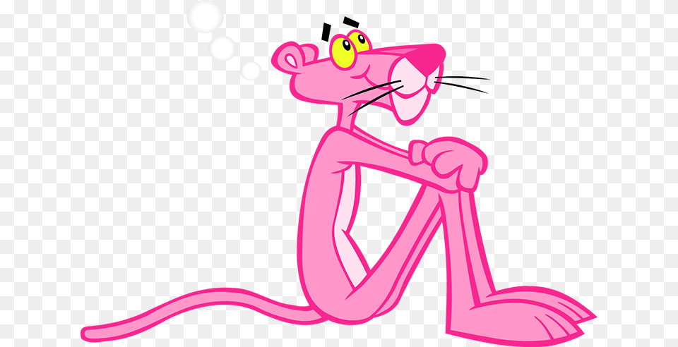 Pink Panther Transparent Vector Black And White Pink Panther, Cartoon, Baby, Person Png Image