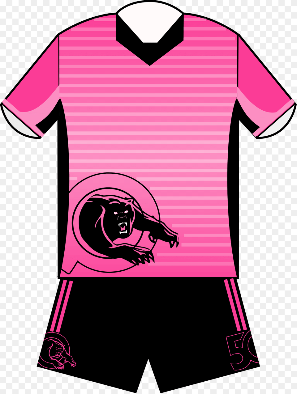 Pink Panthers Jersey, Clothing, Shirt, T-shirt, Baby Free Png
