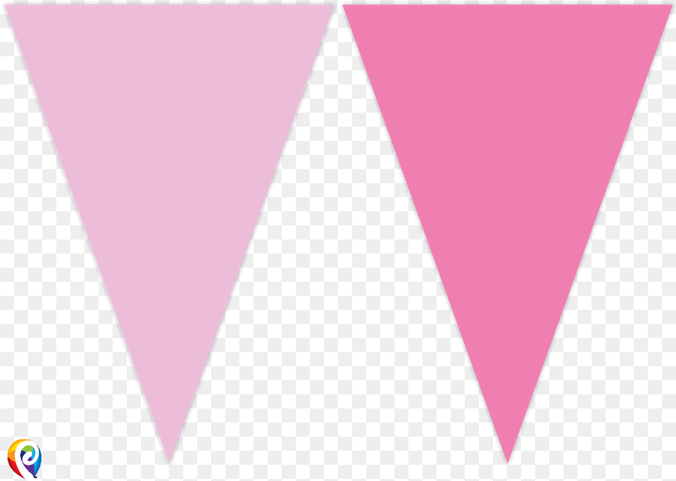 Pink Party Flag Bunting Triangle Png Image