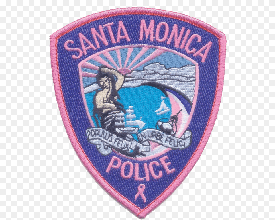 Pink Patch Only Santa Monica Police Patch, Badge, Logo, Symbol, Baby Free Transparent Png