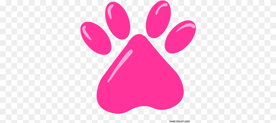 Pink Paw Print Clip Art Image Purple, Food, Sweets, Cushion Free Png Download