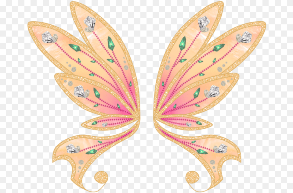 Pink Peach Beautiful Fairytail Wings Flying Halloween Transparent Background Fairy Wings, Accessories, Pattern, Jewelry, Brooch Png