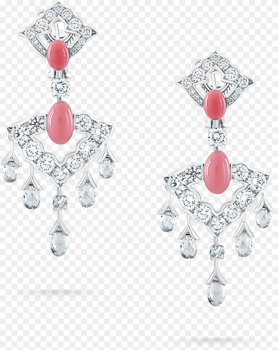 Pink Pearl And Diamond Earrings Earrings, Accessories, Earring, Jewelry, Chandelier Free Png