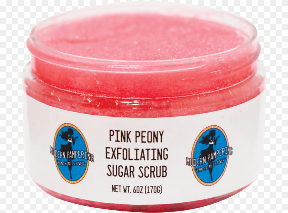 Pink Peony Exfoliating Sugar Scrub Paste, Can, Tin, Person Free Transparent Png