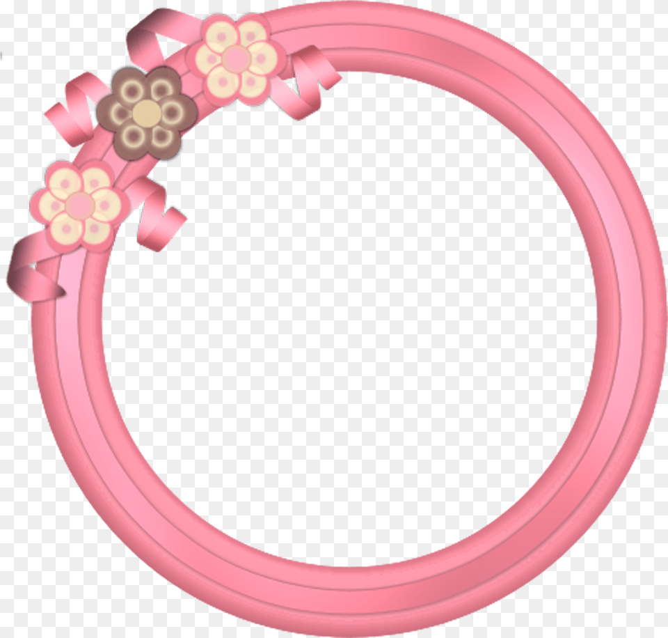 Pink Picture Frame Bingkai Bulat Anak, Accessories, Bracelet, Jewelry, Oval Free Png