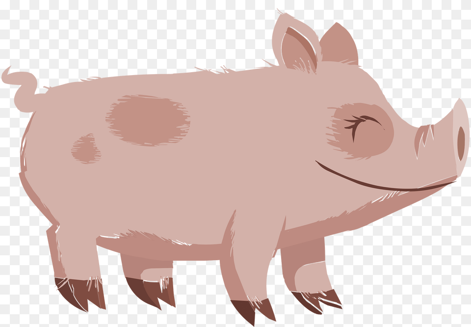 Pink Pig Clipart, Animal, Wildlife, Mammal, Hog Free Png