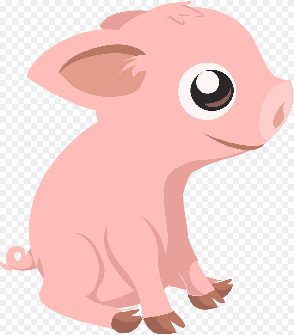 Pink Piglet Clipart, Animal, Hog, Mammal, Pig Png Image