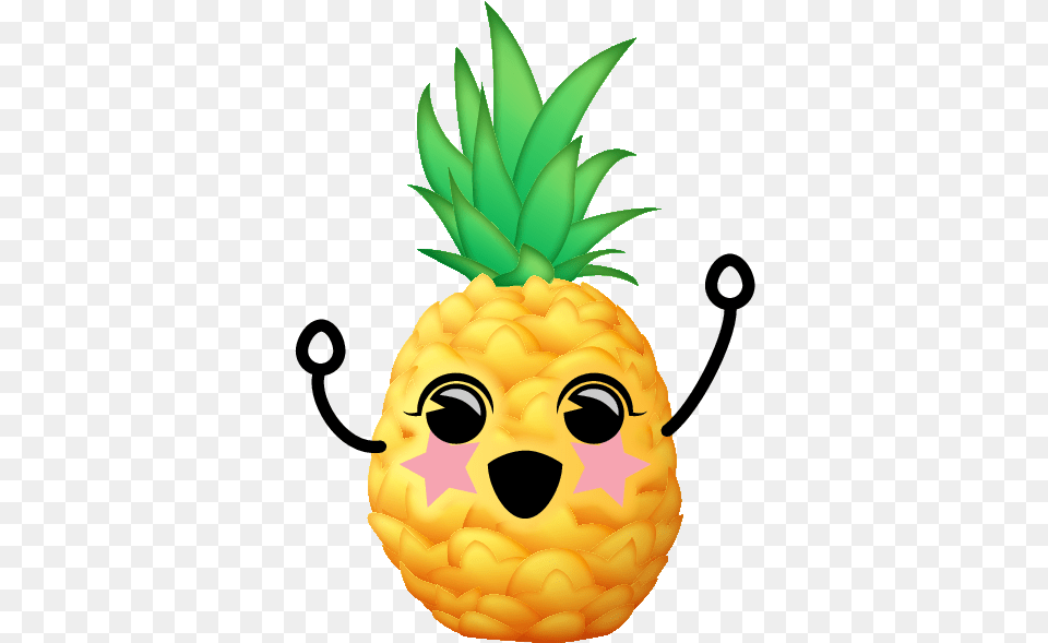 Pink Pineapple Emoji, Food, Fruit, Plant, Produce Png Image