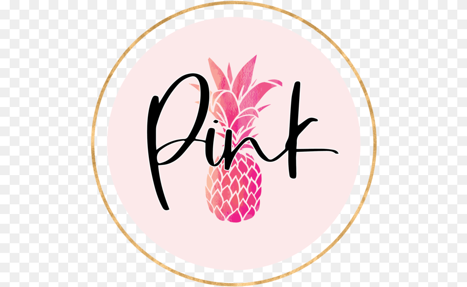 Pink Pineapple Logo, Food, Fruit, Plant, Produce Free Png Download