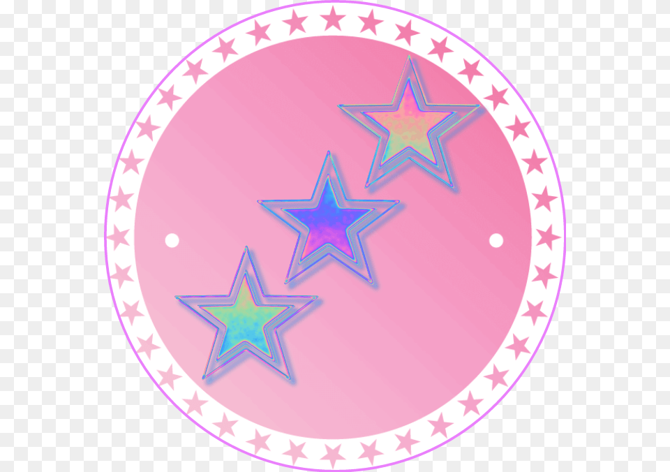 Pink Pinkicon Stars Circle Icondesign Pinkcircle Circle, Star Symbol, Symbol, Home Decor, Plate Png Image