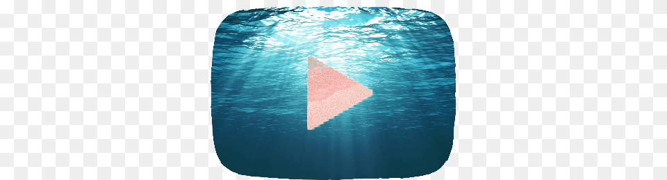Pink Pinkocean Pinkbeach Beach Sticker By Omgrabbitz Blue Ocean Youtube Logo, Triangle, Nature, Outdoors, Water Png Image