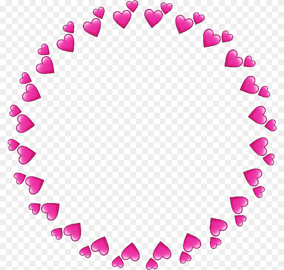 Pink Pinktheme Pinkaesthetic Aesthetic Circle Transparent Circle Of Hearts Clipart, Flower, Petal, Plant, Purple Png