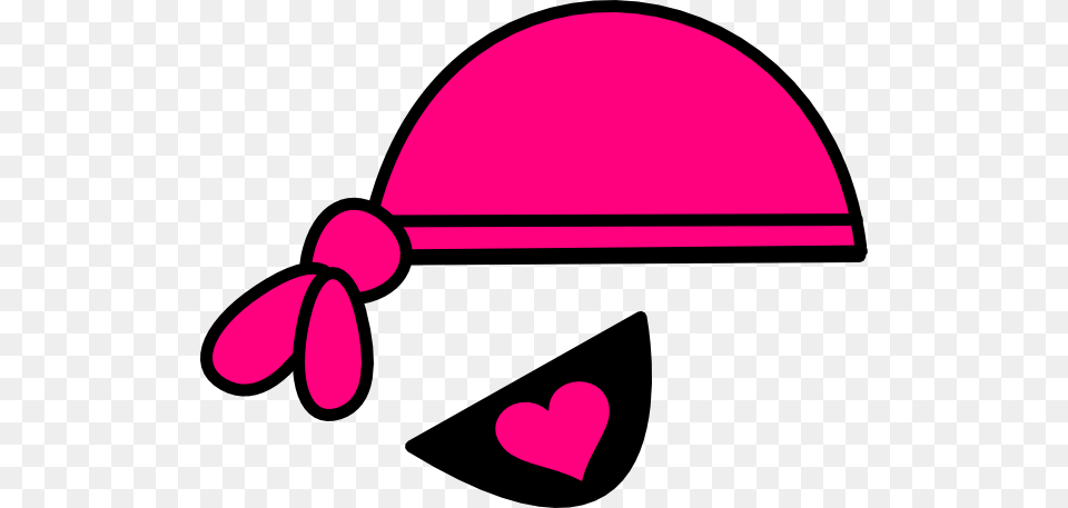 Pink Pirate Bandana Eyepatch Clip Art, Clothing, Hat, Purple, Flower Free Png