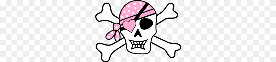 Pink Pirate Cross Bones Clip Art, Person, Baby Free Transparent Png