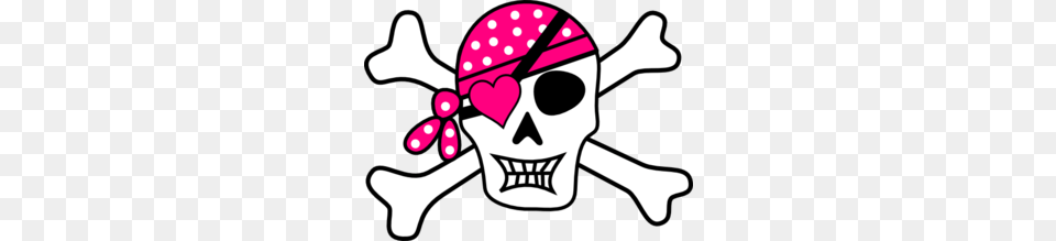 Pink Pirate Cross Bones Clip Art, Person Png Image