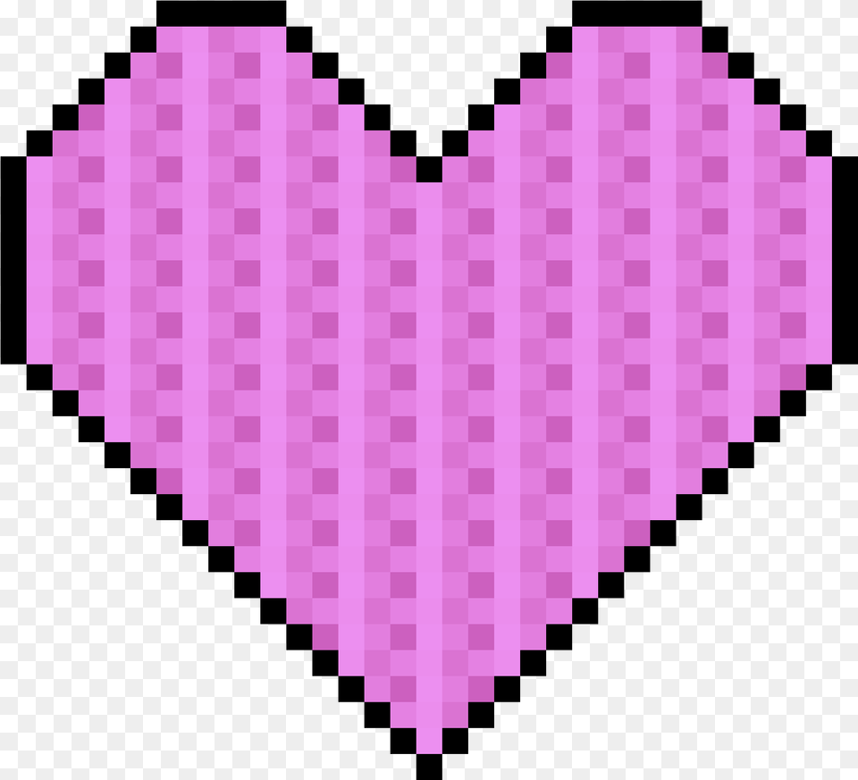 Pink Pixel Heart, Purple Png