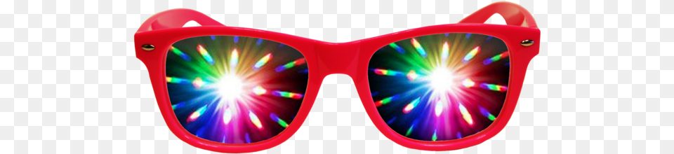 Pink Plastic Diffraction Rainbow Glasses, Accessories, Sunglasses, Disk, Light Free Transparent Png