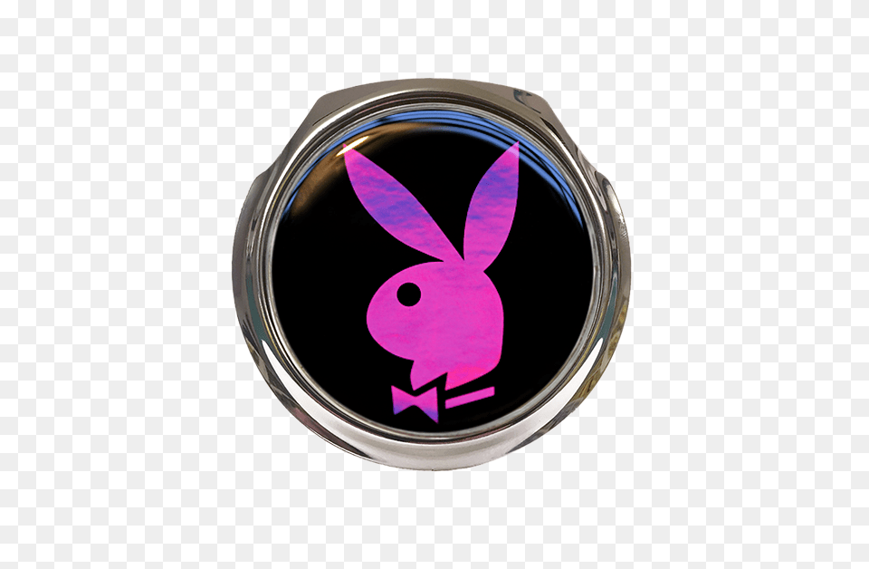 Pink Playboy Car Grille Badge With Fixings, Emblem, Symbol, Smoke Pipe Free Png