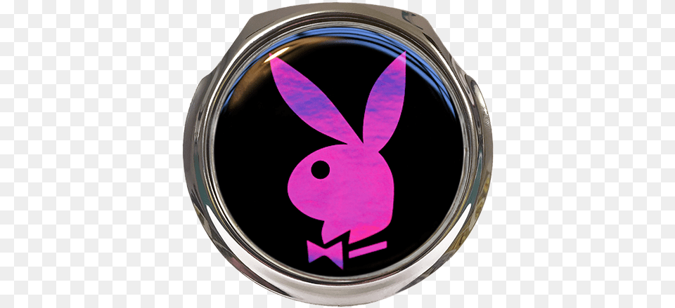Pink Playboy Car Grille Badge With Fixings Playboy X Anti Social Social Club Logo, Emblem, Symbol, Disk Png Image