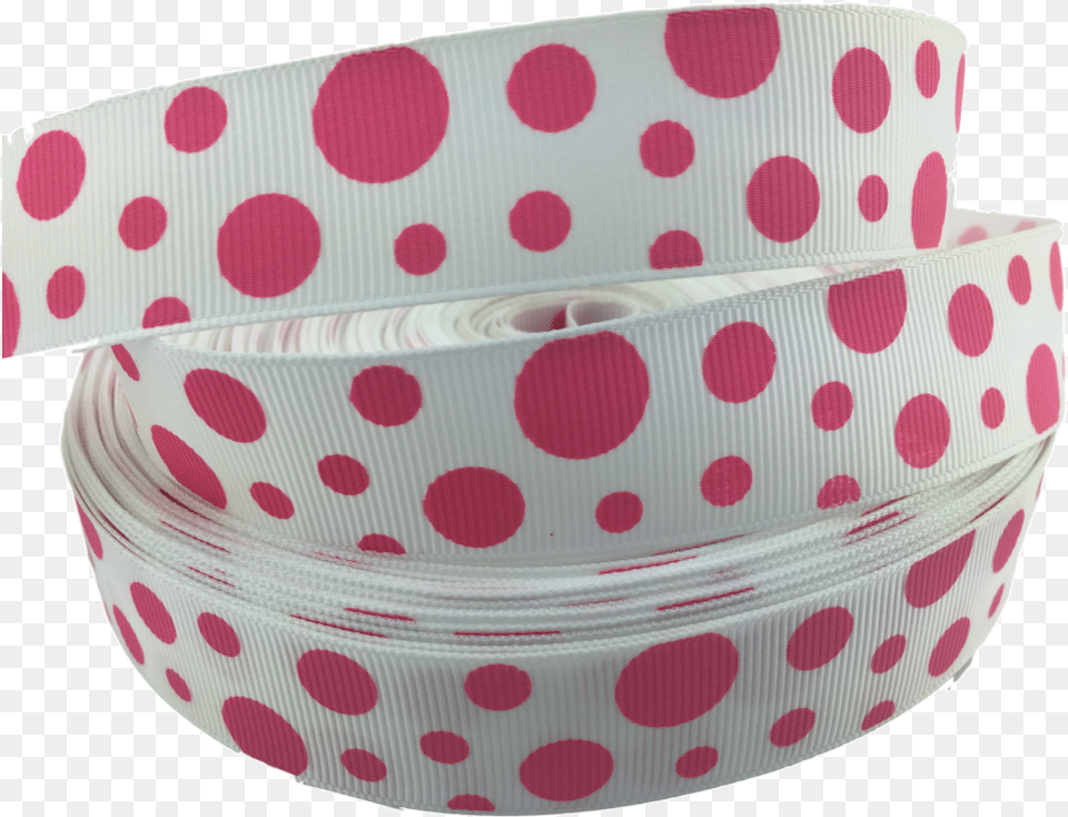 Pink Polka Dot Grosgrain Ribbons Polka Dot, Pattern, Diaper Free Png Download