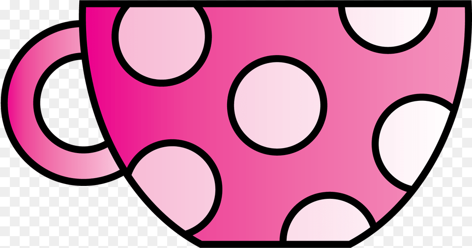 Pink Polkadot Teacup Clipart Freebie Clip Art Creative And Crafts, Cup, Pattern, Pottery Free Transparent Png