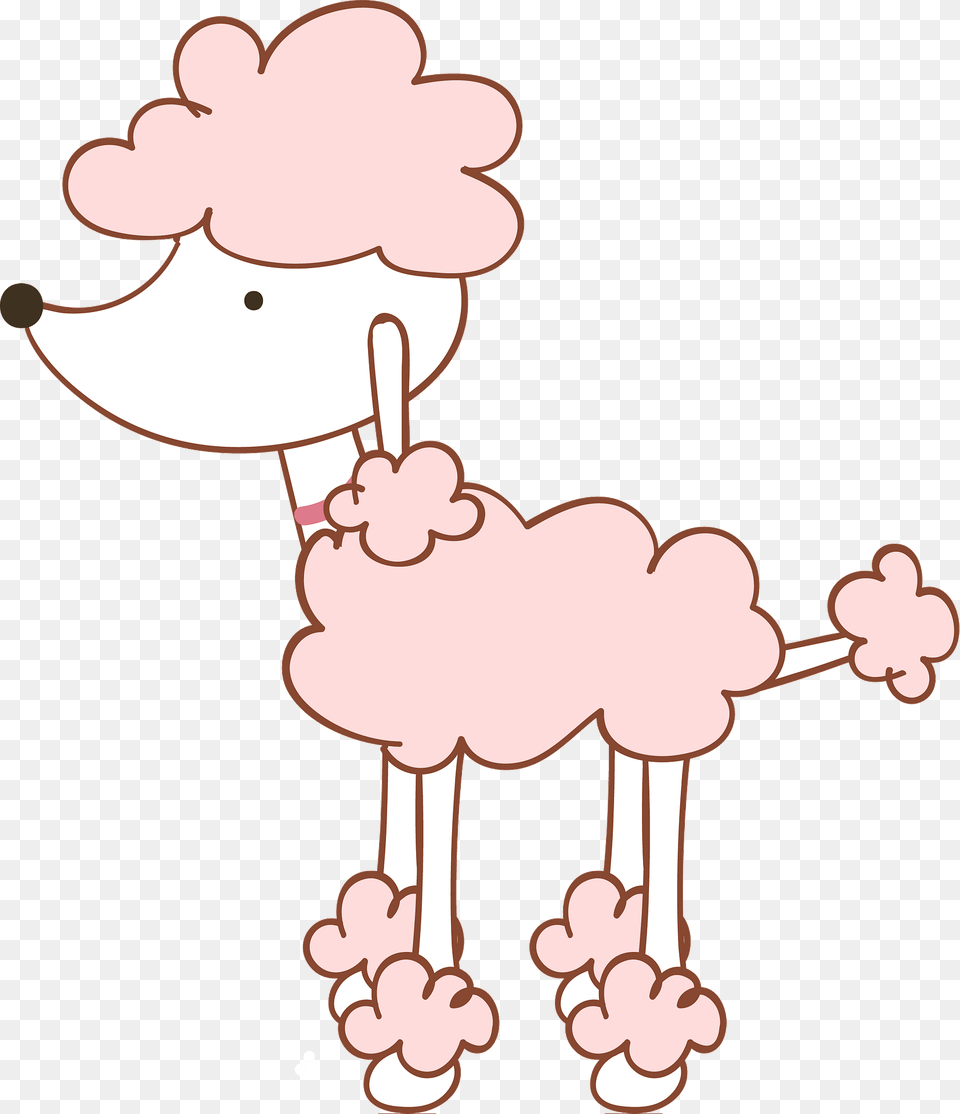 Pink Poodle Clipart, Cartoon, Cream, Dessert, Food Free Png