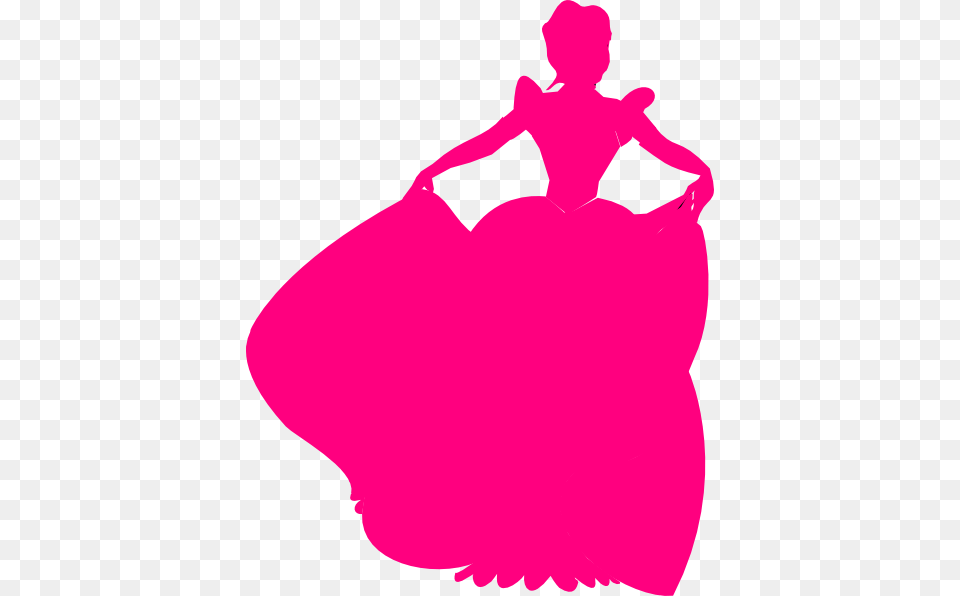 Pink Princess Silhouette Clip Art, Dancing, Leisure Activities, Person, Dance Pose Free Png