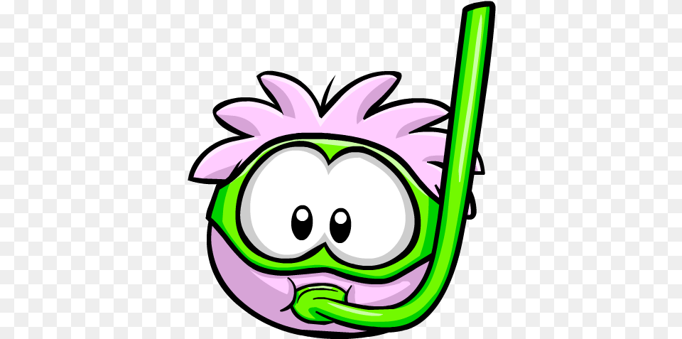 Pink Puffle With A Snorkel Club Penguin Pink Puffle, Purple, Art, Graphics, Animal Free Transparent Png