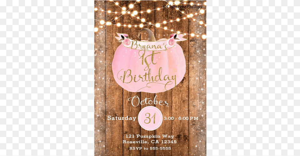 Pink Pumpkin Sparkles Rustic Fall 1st Birthday Party Thanksgiving, Accessories, Advertisement, Bag, Handbag Png Image