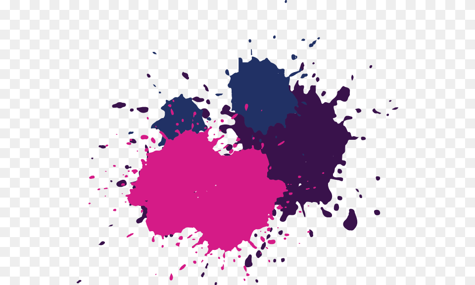 Pink Purple Blue Splash Brush Illustration, Stain, Face, Head, Person Free Png