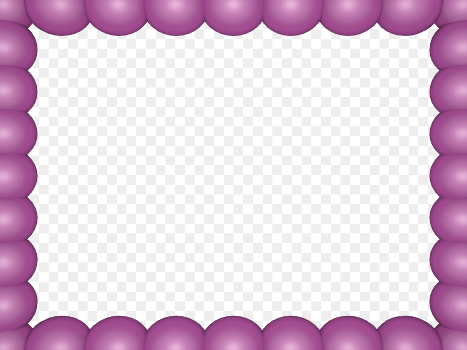 Pink Purple Bubbly Pearls Rectangular Powerpoint Border Borders, Balloon Png
