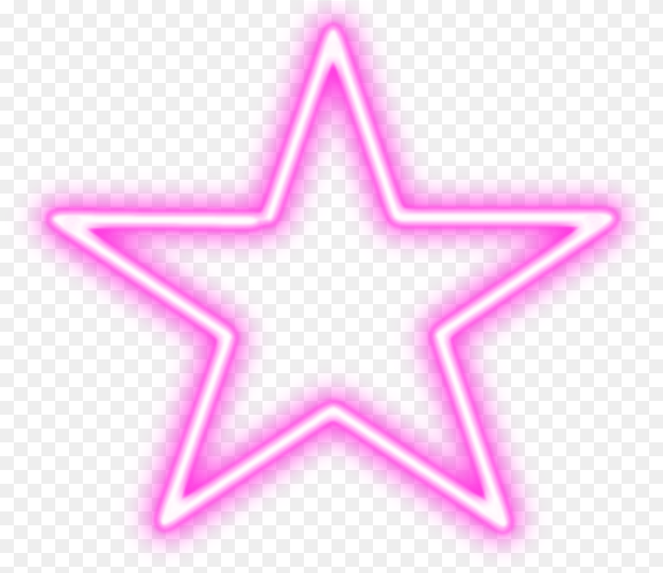 Pink Purple Star Neon Neonpinkpurplestar Neonstar Pink Neon Star, Light, Star Symbol, Symbol Free Transparent Png