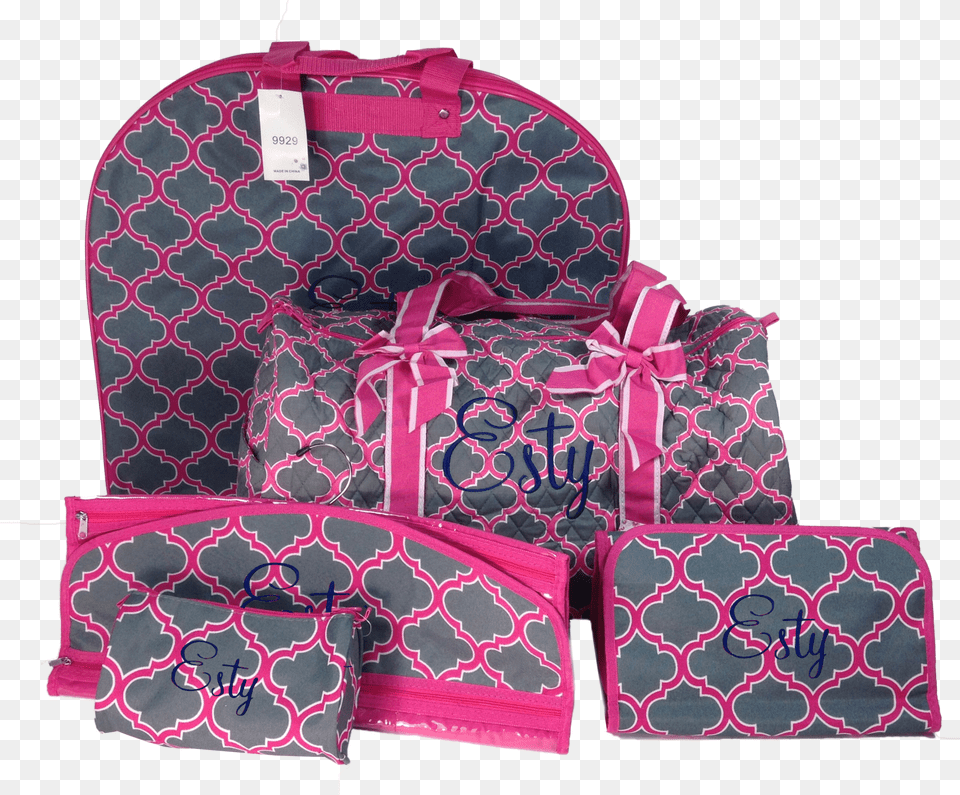 Pink Quatrefoil Luggage Setclass Lazyload Lazyload Garment Bag Free Png